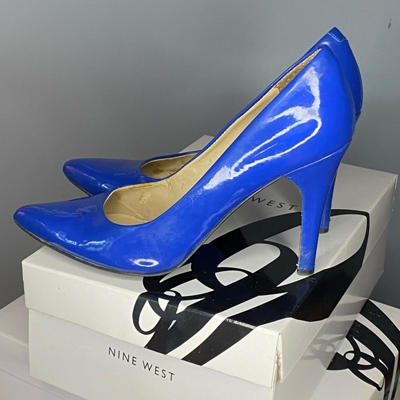 Nine West 3.5” “Gwendle” cobalt blue heels - size 6 - Picture 1 of 4